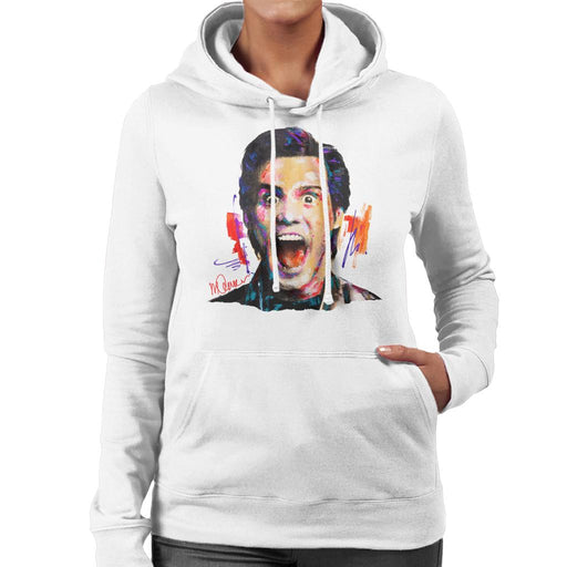 Sidney Maurer Original Portrait Of Jim Carrey Women's Hooded Sweatshirt