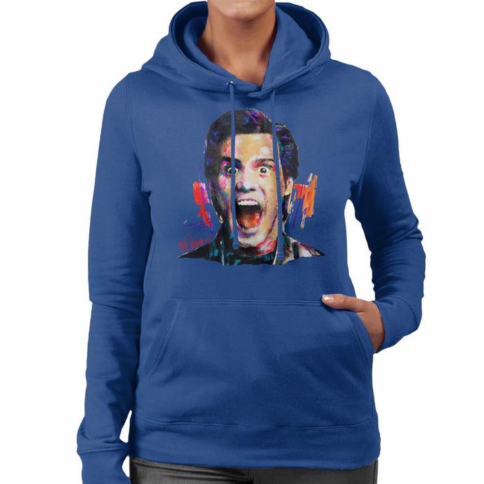 Sidney Maurer Original Portrait Of Jim Carrey Women's Hooded Sweatshirt