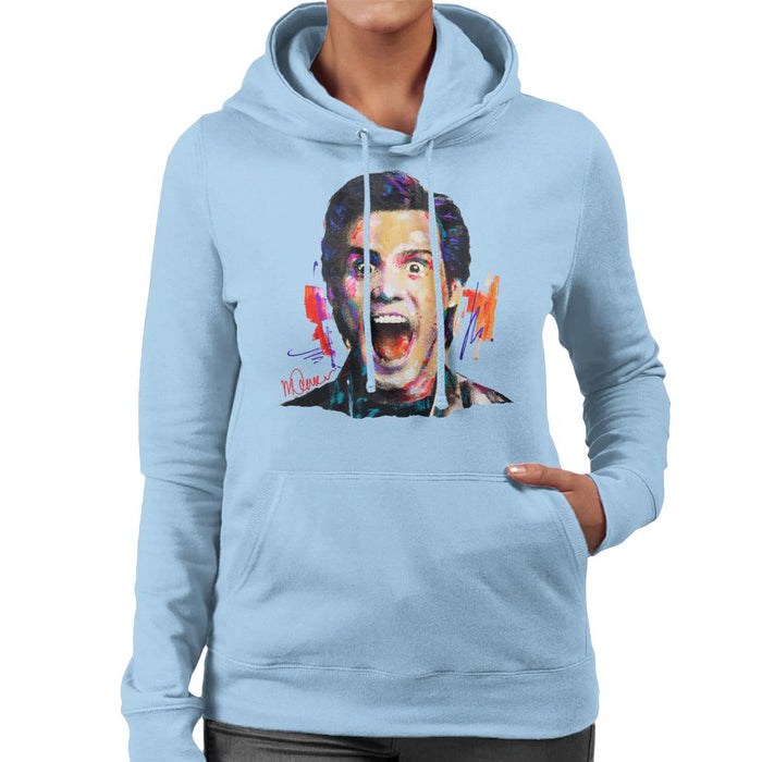 Sidney Maurer Original Portrait Of Jim Carrey Women's Hooded Sweatshirt