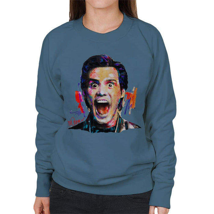 Sidney Maurer Original Portrait Of Jim Carrey Women's Sweatshirt