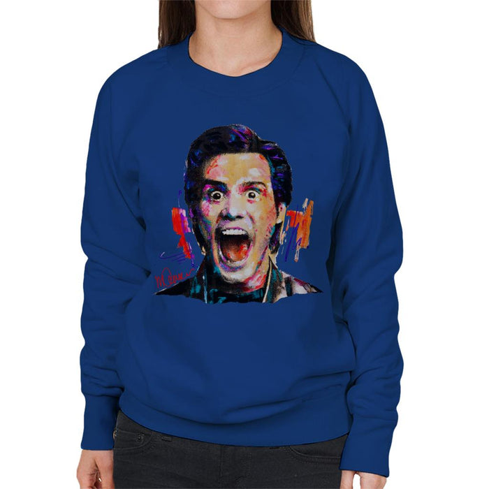 Sidney Maurer Original Portrait Of Jim Carrey Women's Sweatshirt