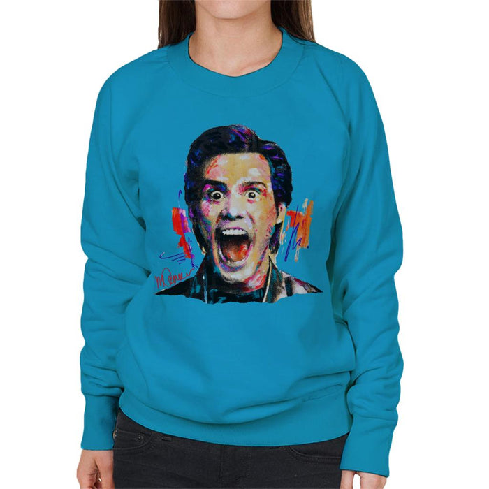Sidney Maurer Original Portrait Of Jim Carrey Women's Sweatshirt