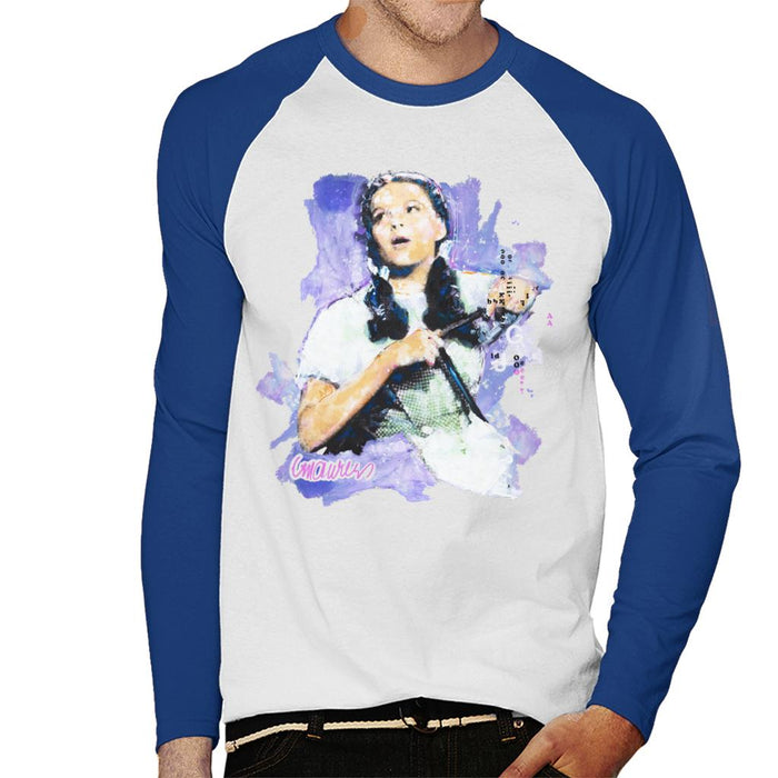 Sidney Maurer Original Portrait Of Judy Garland Wizard Of Oz Men's Baseball Long Sleeved T-Shirt