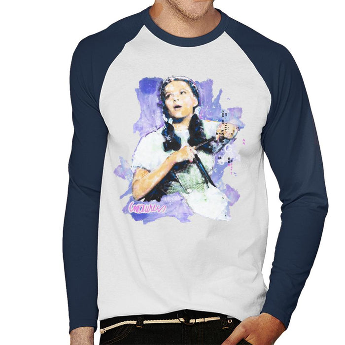 Sidney Maurer Original Portrait Of Judy Garland Wizard Of Oz Men's Baseball Long Sleeved T-Shirt
