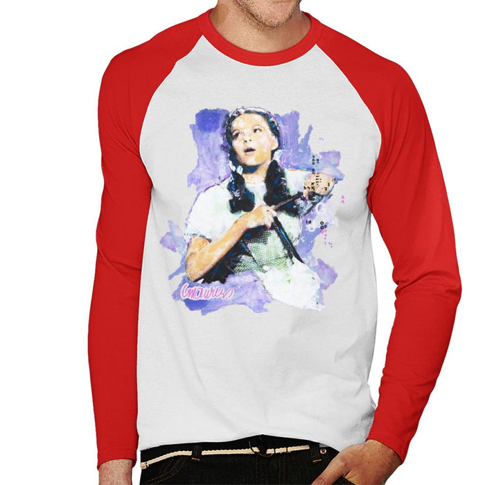 Sidney Maurer Original Portrait Of Judy Garland Wizard Of Oz Men's Baseball Long Sleeved T-Shirt