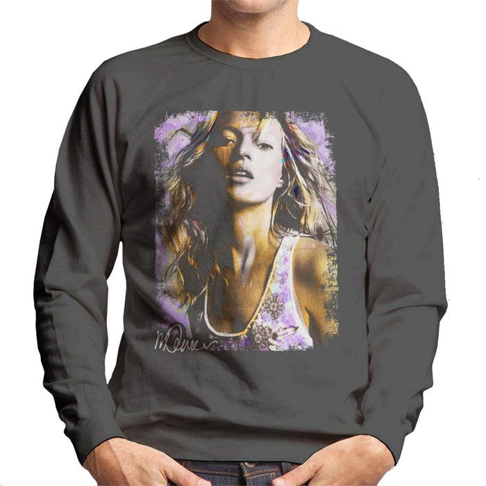 Sidney Maurer Original Portrait Of Kate Moss Pastel Men's Sweatshirt