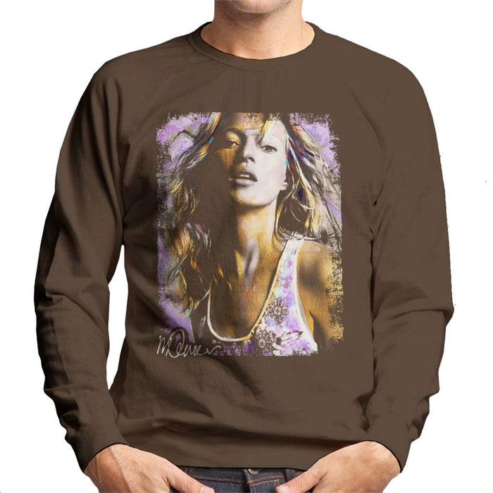 Sidney Maurer Original Portrait Of Kate Moss Pastel Men's Sweatshirt