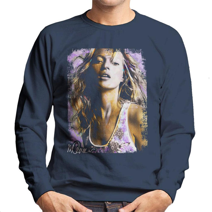 Sidney Maurer Original Portrait Of Kate Moss Pastel Men's Sweatshirt
