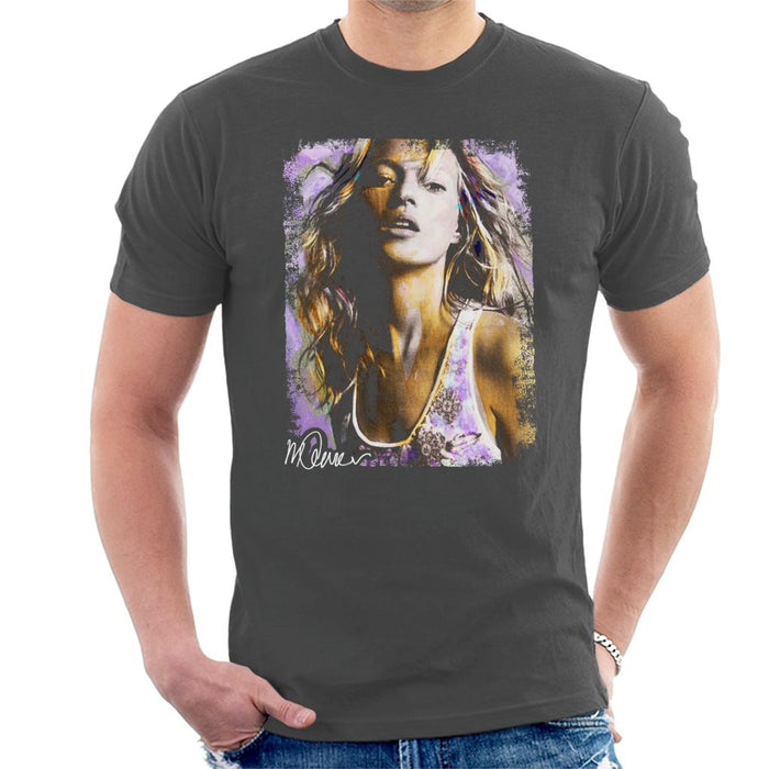 Sidney Maurer Original Portrait Of Kate Moss Pastel Men's T-Shirt