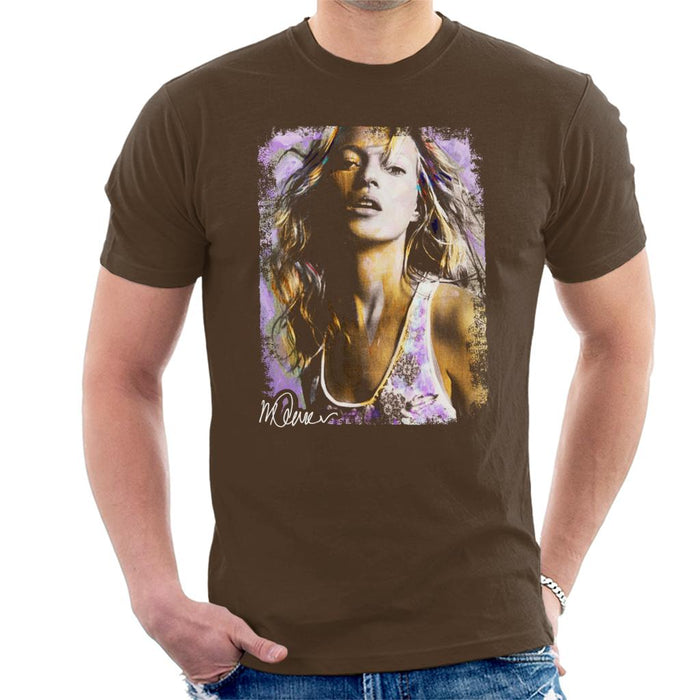 Sidney Maurer Original Portrait Of Kate Moss Pastel Men's T-Shirt