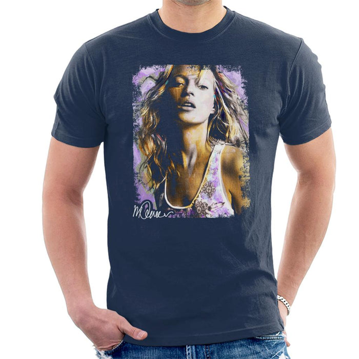 Sidney Maurer Original Portrait Of Kate Moss Pastel Men's T-Shirt