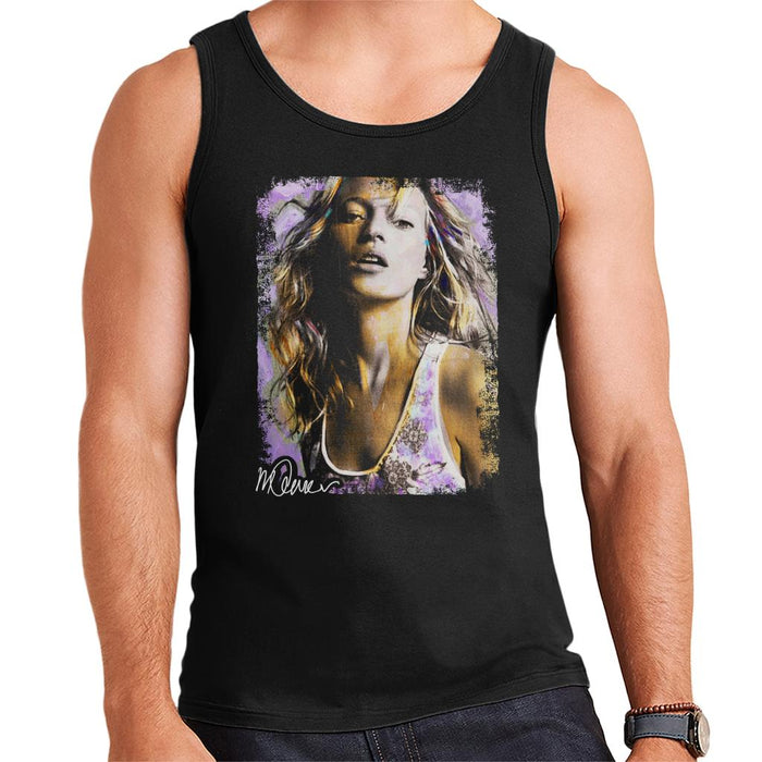 Sidney Maurer Original Portrait Of Kate Moss Pastel Men's Vest