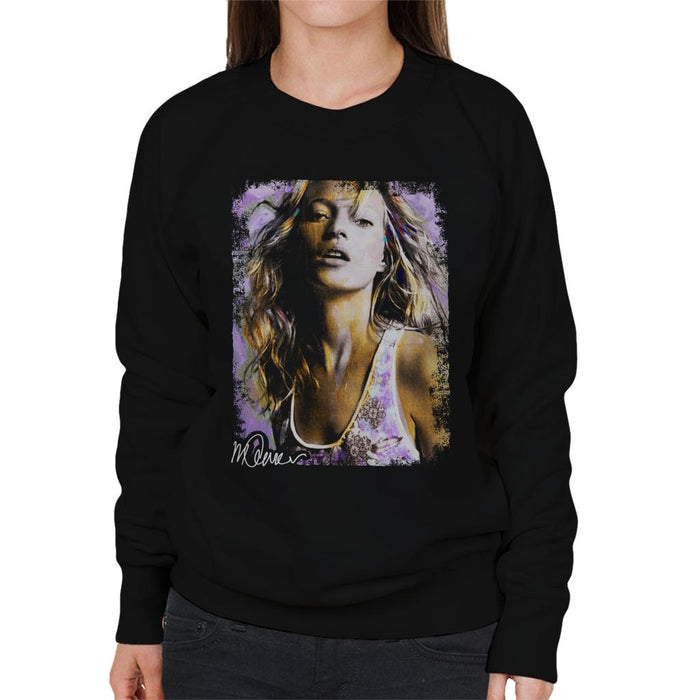Sidney Maurer Original Portrait Of Kate Moss Pastel Women's Sweatshirt