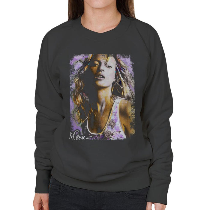 Sidney Maurer Original Portrait Of Kate Moss Pastel Women's Sweatshirt