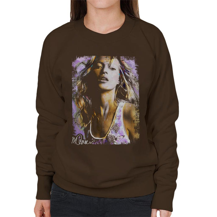 Sidney Maurer Original Portrait Of Kate Moss Pastel Women's Sweatshirt