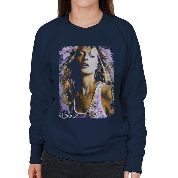 Sidney Maurer Original Portrait Of Kate Moss Pastel Women's Sweatshirt