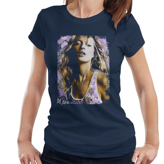 Sidney Maurer Original Portrait Of Kate Moss Pastel Women's T-Shirt