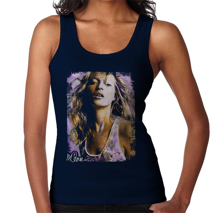 Sidney Maurer Original Portrait Of Kate Moss Pastel Women's Vest