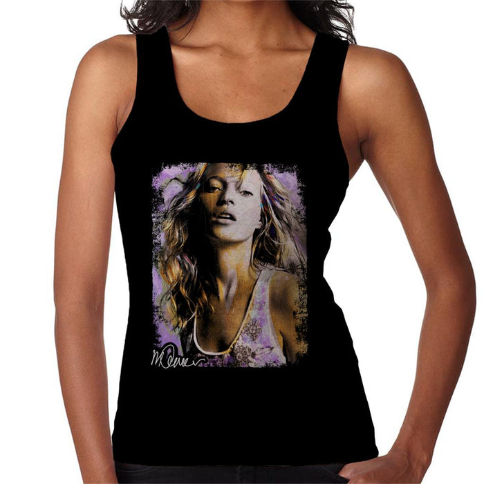 Sidney Maurer Original Portrait Of Kate Moss Pastel Women's Vest