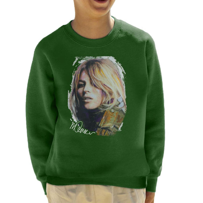 Sidney Maurer Original Portrait Of Kate Moss Army Jacket Kid's Sweatshirt