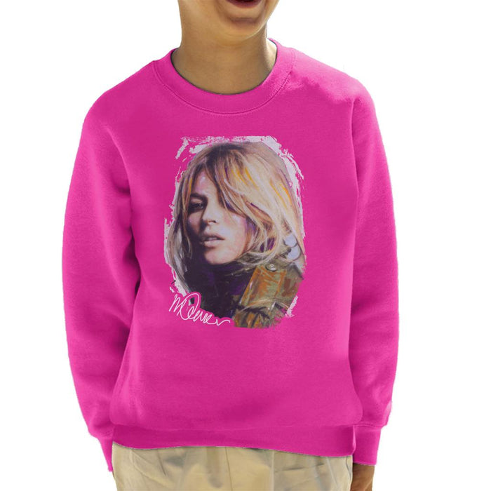 Sidney Maurer Original Portrait Of Kate Moss Army Jacket Kid's Sweatshirt