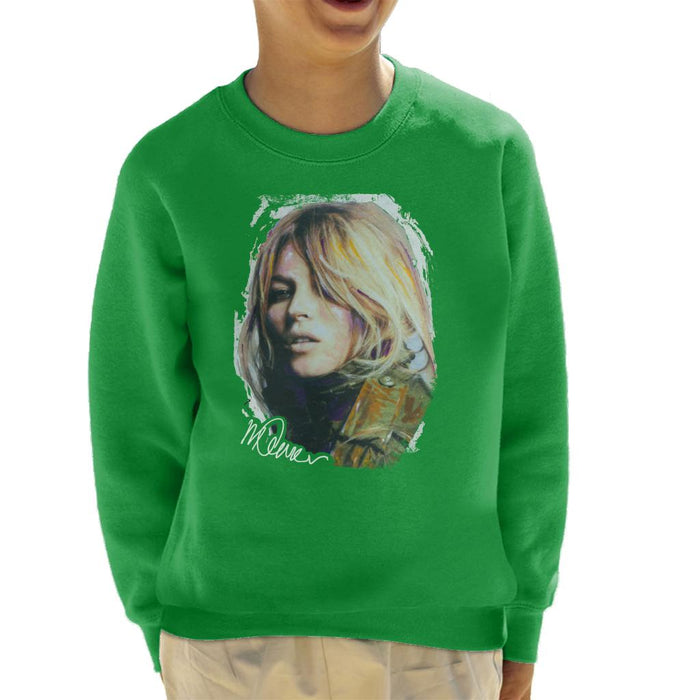 Sidney Maurer Original Portrait Of Kate Moss Army Jacket Kid's Sweatshirt
