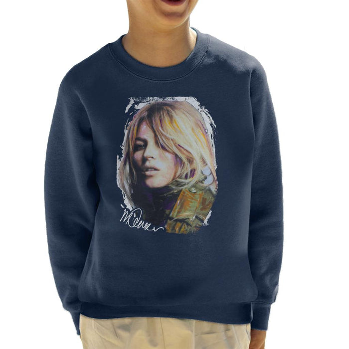 Sidney Maurer Original Portrait Of Kate Moss Army Jacket Kid's Sweatshirt