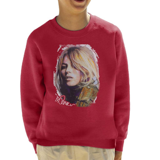 Sidney Maurer Original Portrait Of Kate Moss Army Jacket Kid's Sweatshirt