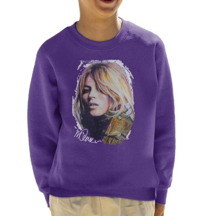 Sidney Maurer Original Portrait Of Kate Moss Army Jacket Kid's Sweatshirt