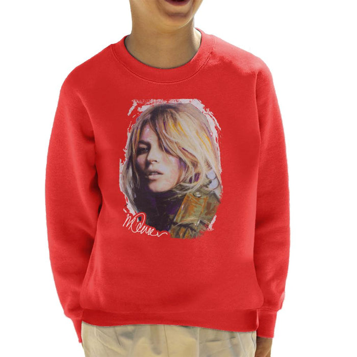 Sidney Maurer Original Portrait Of Kate Moss Army Jacket Kid's Sweatshirt
