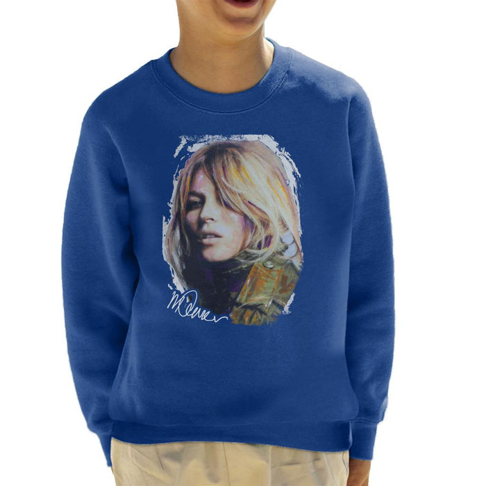 Sidney Maurer Original Portrait Of Kate Moss Army Jacket Kid's Sweatshirt
