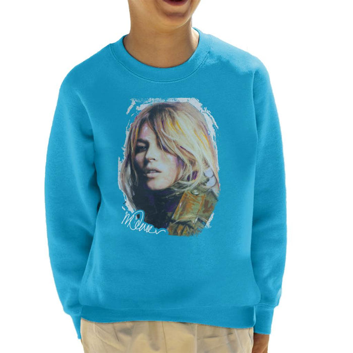 Sidney Maurer Original Portrait Of Kate Moss Army Jacket Kid's Sweatshirt