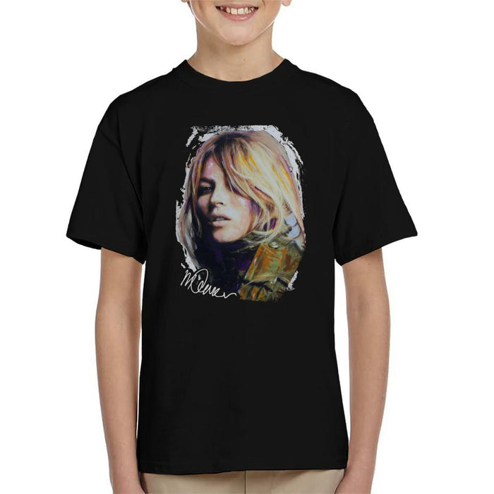 Sidney Maurer Original Portrait Of Kate Moss Army Jacket Kid's T-Shirt