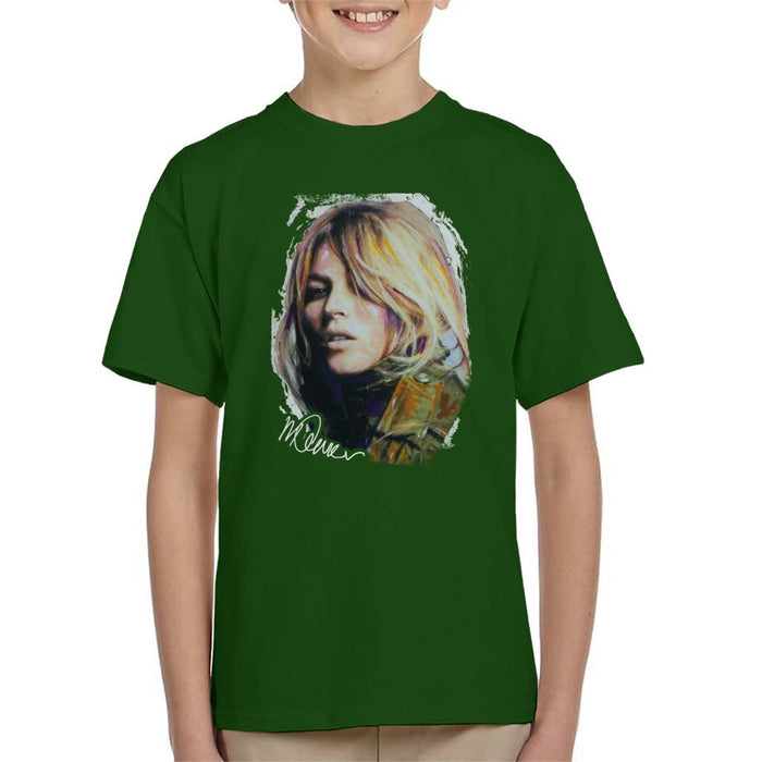 Sidney Maurer Original Portrait Of Kate Moss Army Jacket Kid's T-Shirt