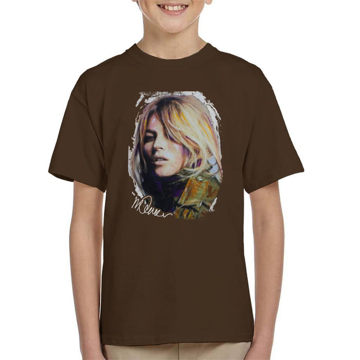 Sidney Maurer Original Portrait Of Kate Moss Army Jacket Kid's T-Shirt