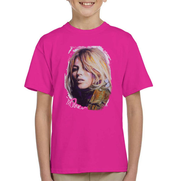 Sidney Maurer Original Portrait Of Kate Moss Army Jacket Kid's T-Shirt
