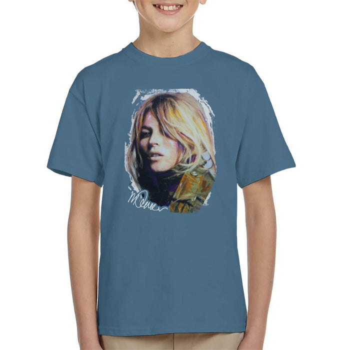 Sidney Maurer Original Portrait Of Kate Moss Army Jacket Kid's T-Shirt