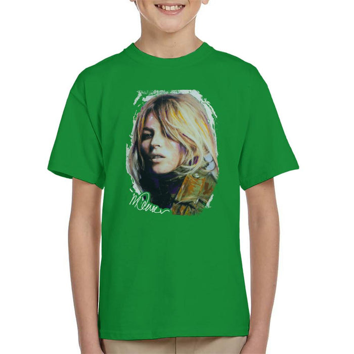 Sidney Maurer Original Portrait Of Kate Moss Army Jacket Kid's T-Shirt