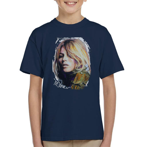 Sidney Maurer Original Portrait Of Kate Moss Army Jacket Kid's T-Shirt