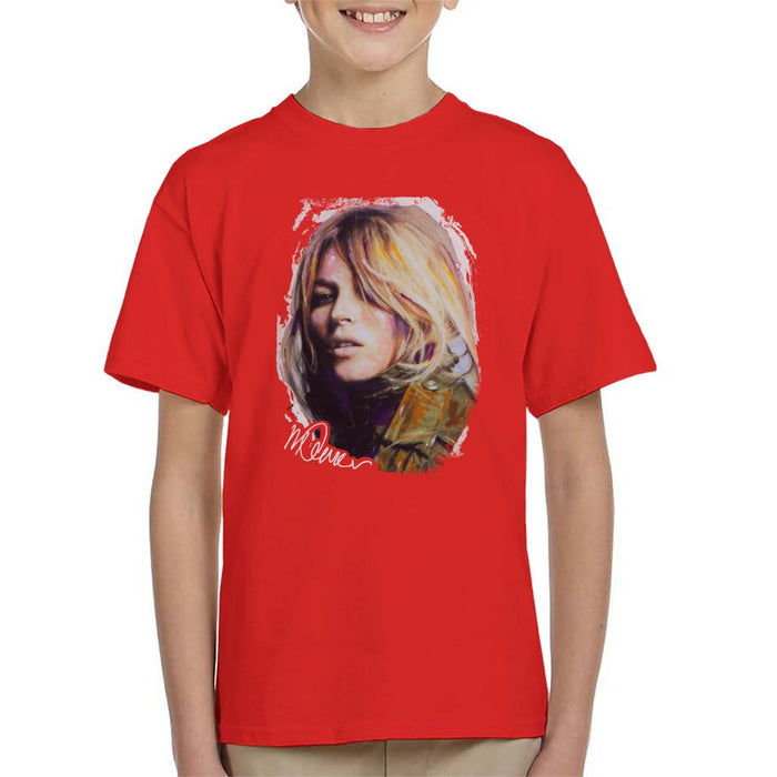 Sidney Maurer Original Portrait Of Kate Moss Army Jacket Kid's T-Shirt