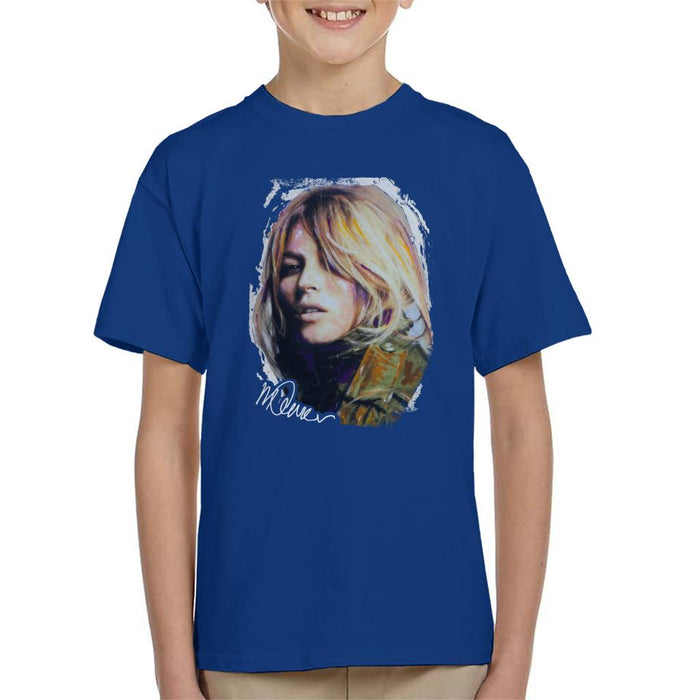 Sidney Maurer Original Portrait Of Kate Moss Army Jacket Kid's T-Shirt