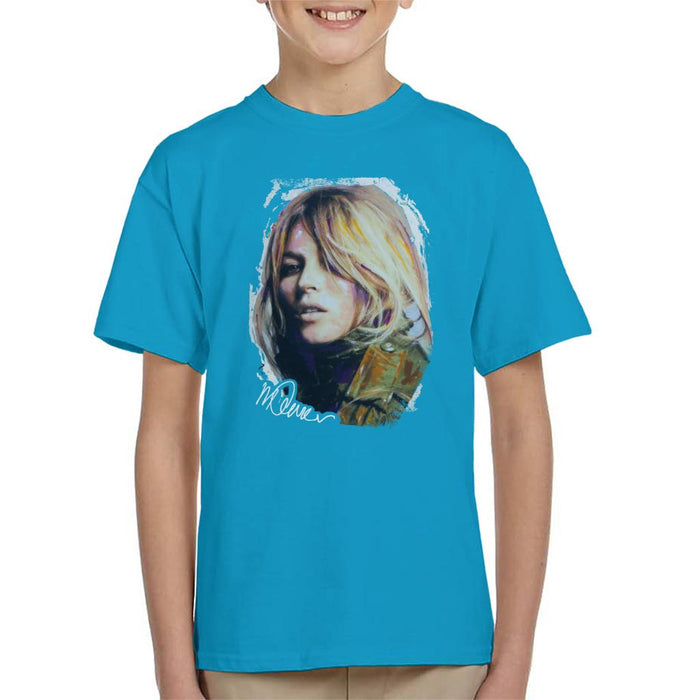 Sidney Maurer Original Portrait Of Kate Moss Army Jacket Kid's T-Shirt
