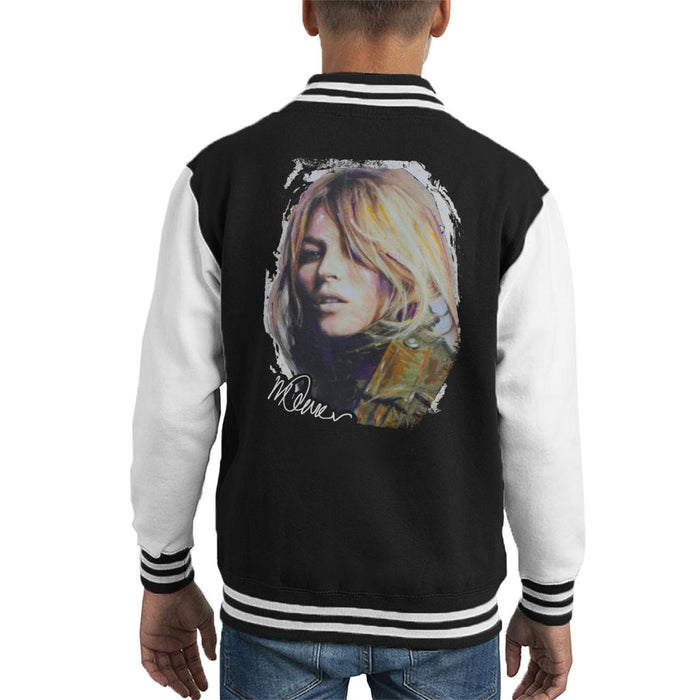 Sidney Maurer Original Portrait Of Kate Moss Army Jacket Kid's Varsity Jacket