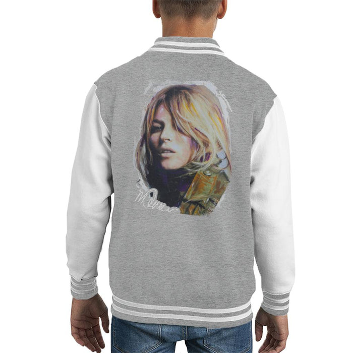 Sidney Maurer Original Portrait Of Kate Moss Army Jacket Kid's Varsity Jacket