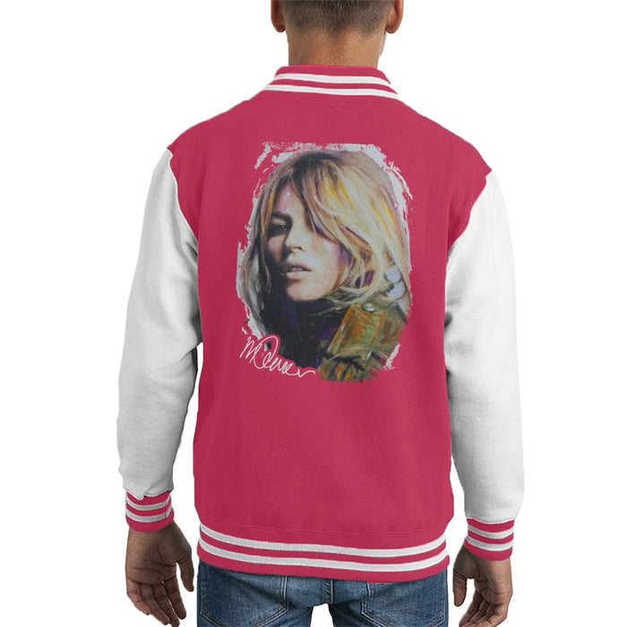 Sidney Maurer Original Portrait Of Kate Moss Army Jacket Kid's Varsity Jacket