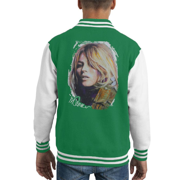 Sidney Maurer Original Portrait Of Kate Moss Army Jacket Kid's Varsity Jacket