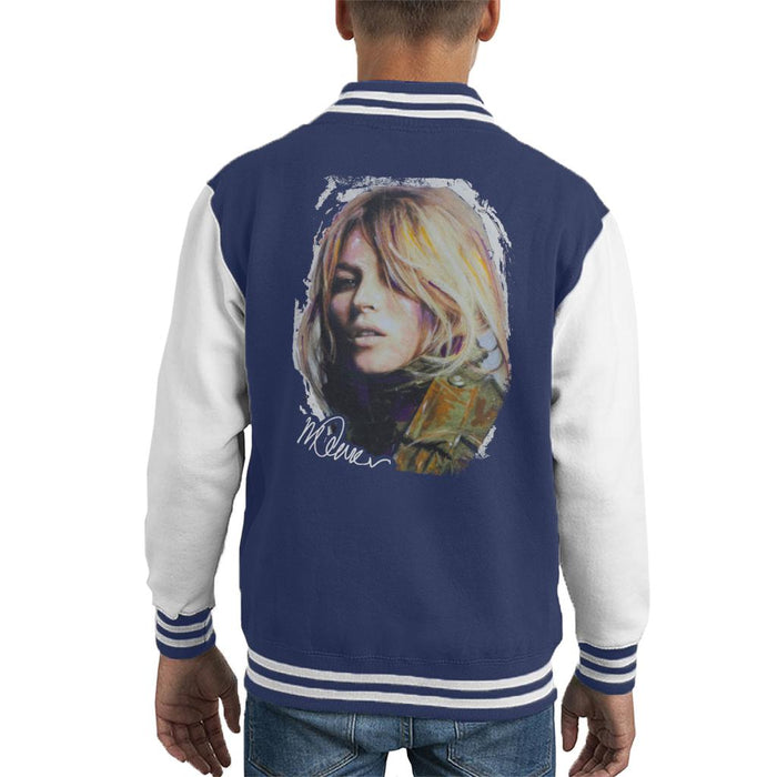 Sidney Maurer Original Portrait Of Kate Moss Army Jacket Kid's Varsity Jacket