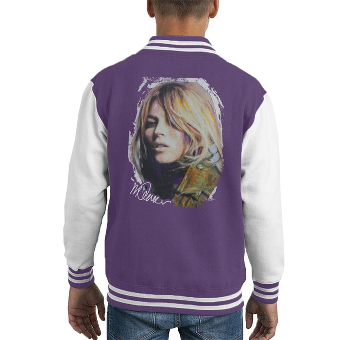 Sidney Maurer Original Portrait Of Kate Moss Army Jacket Kid's Varsity Jacket