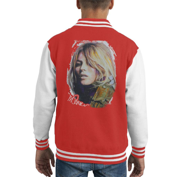 Sidney Maurer Original Portrait Of Kate Moss Army Jacket Kid's Varsity Jacket