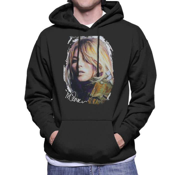Sidney Maurer Original Portrait Of Kate Moss Army Jacket Men's Hooded Sweatshirt